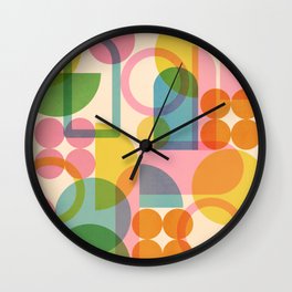Simple Shapes Collage Wall Clock