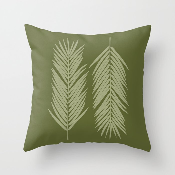 palm leaves Throw Pillow