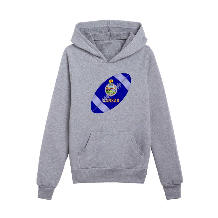 Kansas State USA Football Flag Kids Pullover Hoodie