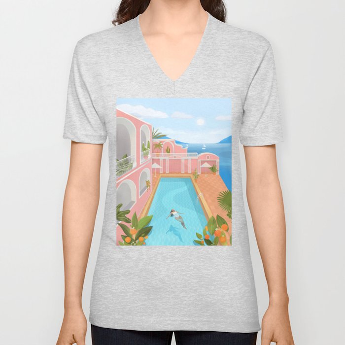 Summer Zen V Neck T Shirt