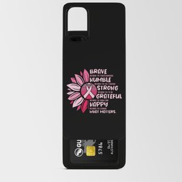 Breast Cancer Awareness Sunflower Android Card Case