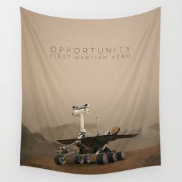 Opportunity / First Martian Hero Wall Tapestry