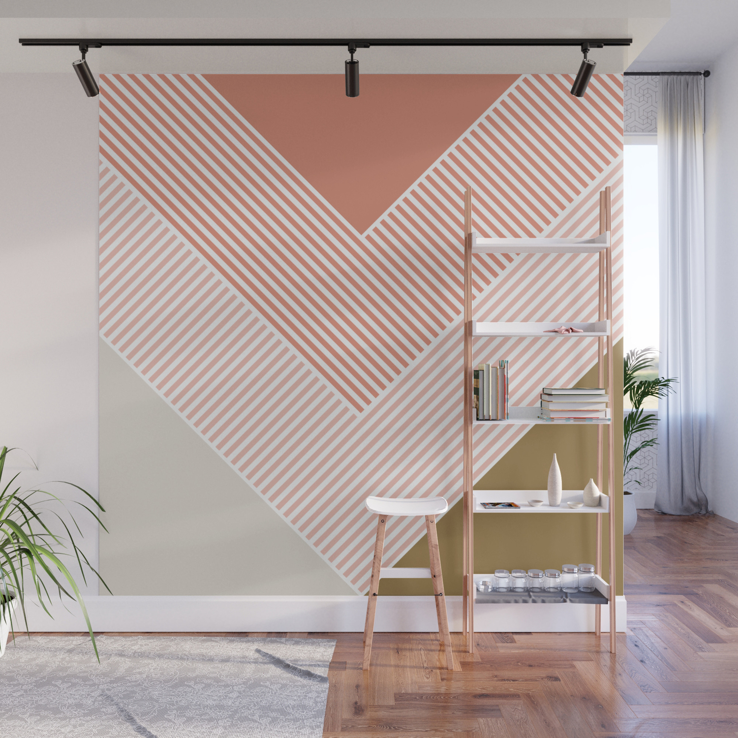 Paris Stripes 01 Classic Vintage Minimalist Wall Mural By Anutu