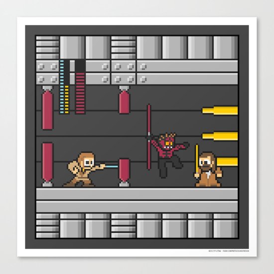 Mega Boss Battles - Darth Maul vs. Obiwan & Qui Gon Canvas Print