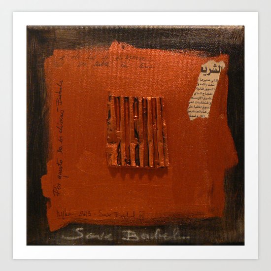 SAVE BABEL COPPER Art Print