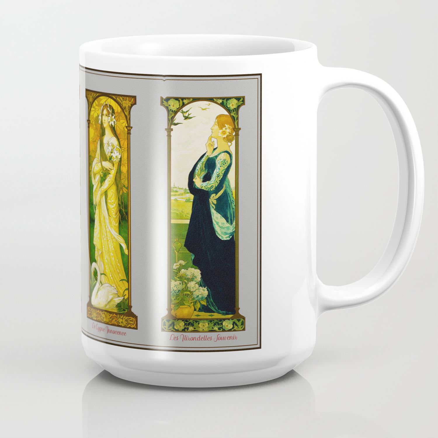Vintage Art Nouveau Paintings Birds Coffee Mug By Yesteryears Society6