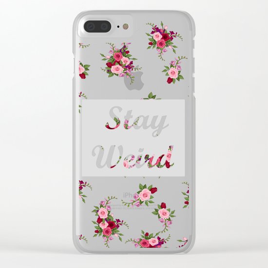 stay weird purple Clear iPhone Case