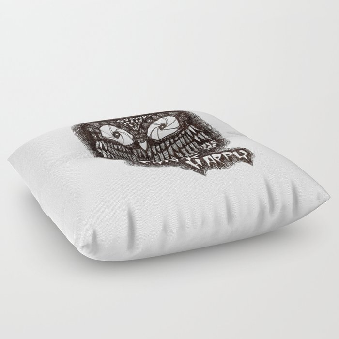'Think Happy Owl' Floor Pillow
