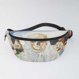 Death and the masks outcast grotesque art portrait painting by James Ensor Fanny Pack