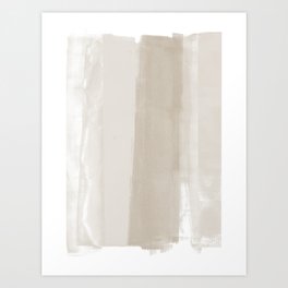 Beige Ombre Minimalist Abstract Painting Art Print