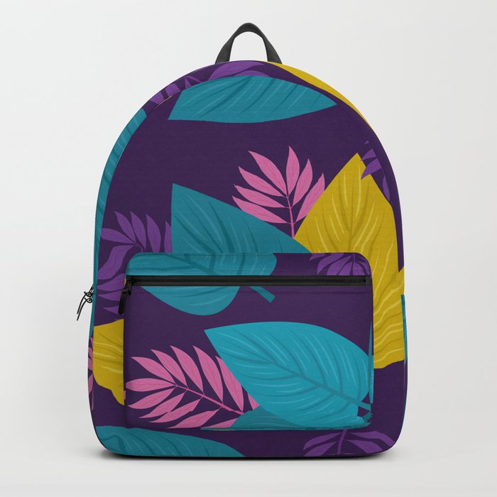 Tropical Leaves Pattern Backpack