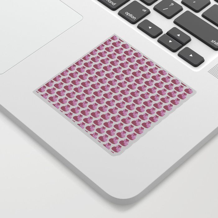 Pink fox pattern Sticker