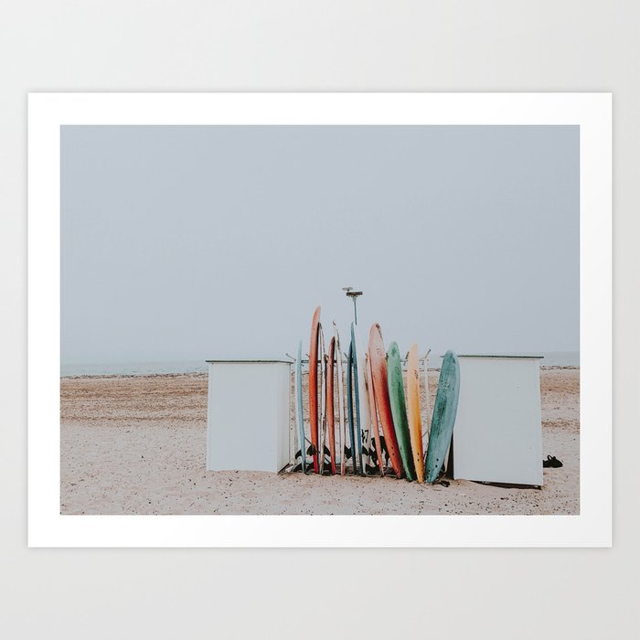 lets surf xxxiii / santa barbara, california Art Print