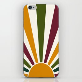 Multicolor retro Sun design 5 iPhone Skin