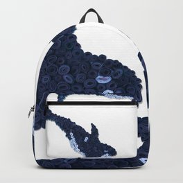 ORCA WHALE- Hand-Rolled Paper Art Backpack