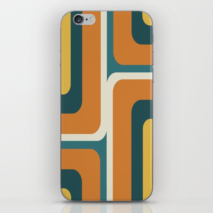 Mid Century Modern Long Rectangles Colorful 1 iPhone Skin