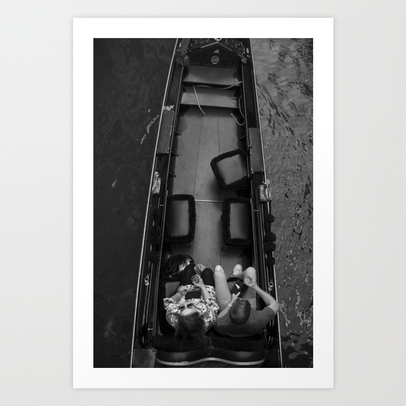 In Love And In Romantic Venice Black And White Abstract