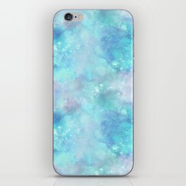 Aqua Blue Galaxy Painting iPhone Skin