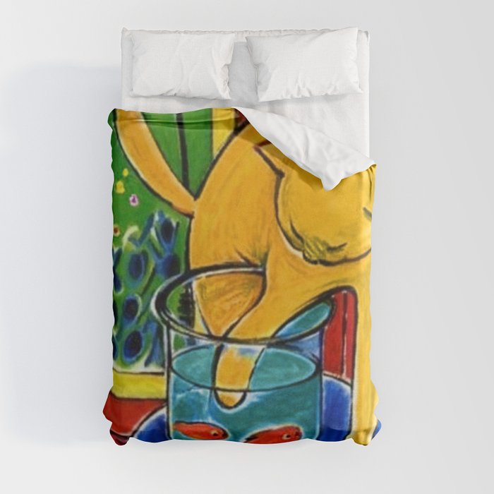 Henri Matisse - Cat With Red Fish still life painting Duvet Cover