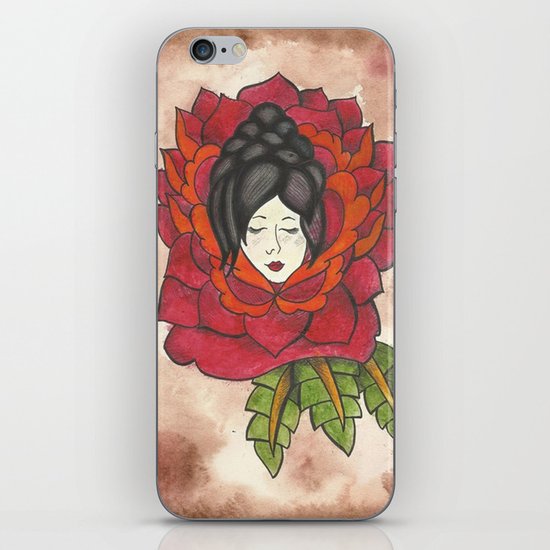 Lady in Rose iPhone & iPod Skin