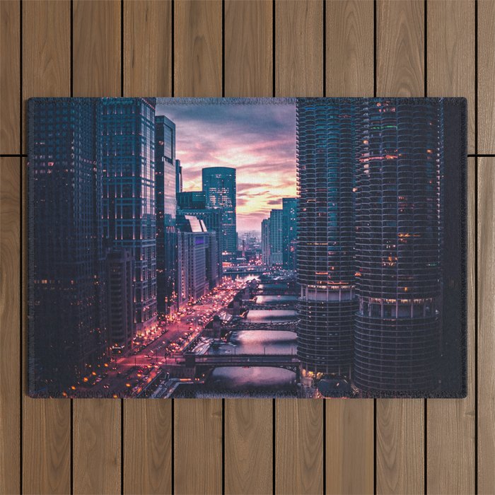 Chicago Skyline Outdoor Rug