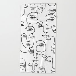 Faces Beach Towel