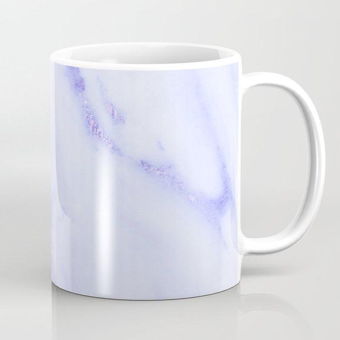 Shimmery Sky Blue Indigo Marble Metallic Coffee Mug