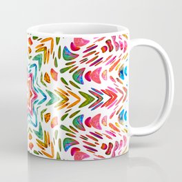 Colourful Floral Mandala Star Coffee Mug