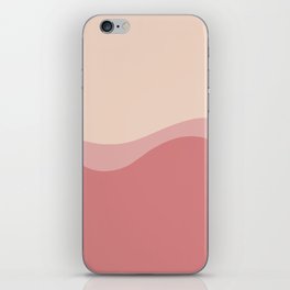Wavy Minimalist Abstract in Hues of Pink iPhone Skin
