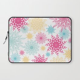 Colorful Abstract Flowers Pattern Laptop Sleeve