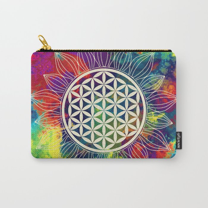 Flower Of Life (Lively World) Carry-All Pouch