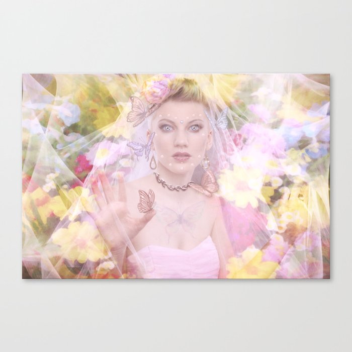 Rose in the magic forest Canvas Print