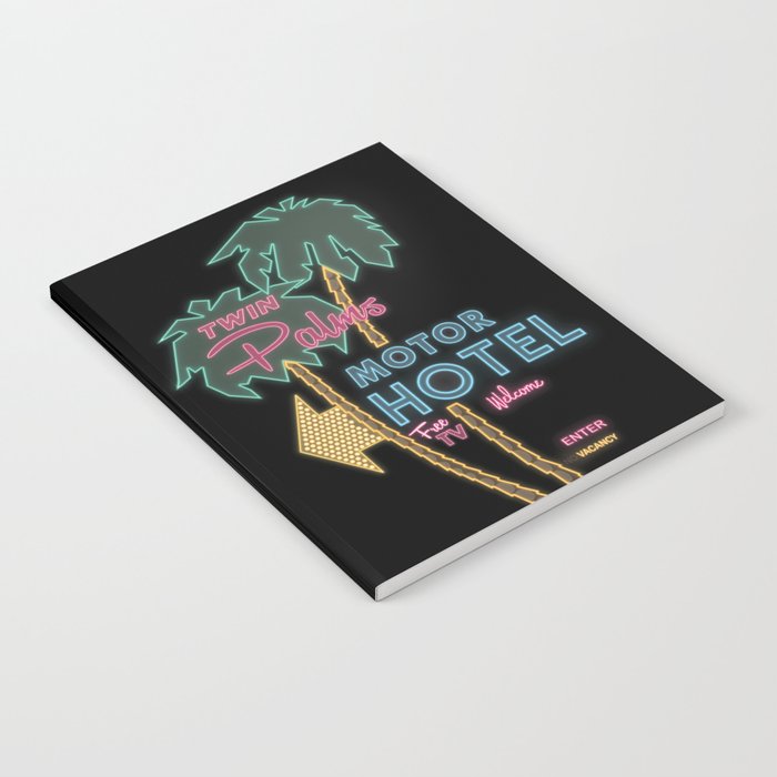 Twin Palms Retro Neon Sign Notebook