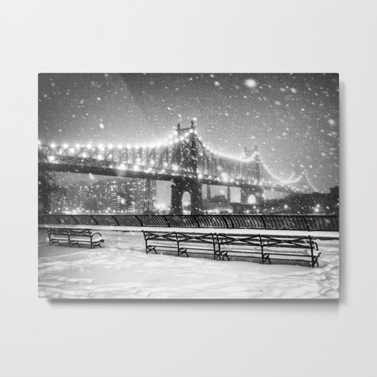 New York City Snow Metal Print