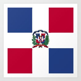 Dominican Republic flag emblem Art Print
