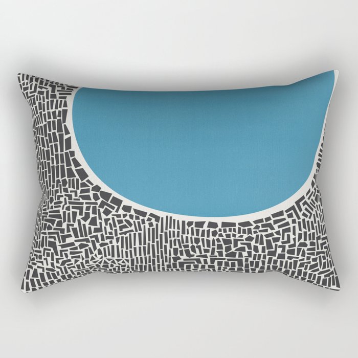 Abstract Blue Lake Rectangular Pillow