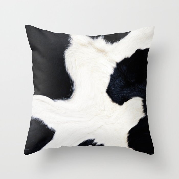 Cow texture ,animal print Throw Pillow