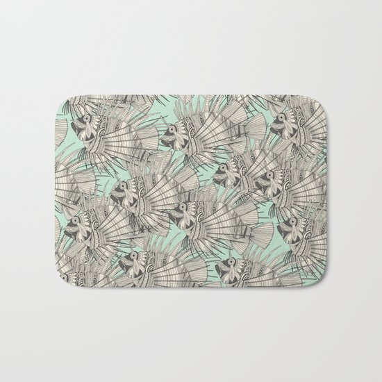 fish mirage mint Bath Mat
