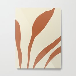 Brown leaves Metal Print | Digital, Minimalist, Simple, Brown, Minimal, Abstract, Beige, Drawing, Minimalistplant, Leaf 