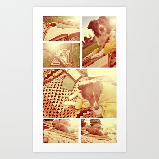 a bit of light summer reading Art Print