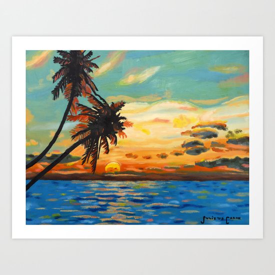 Tropical Sunset Art Print