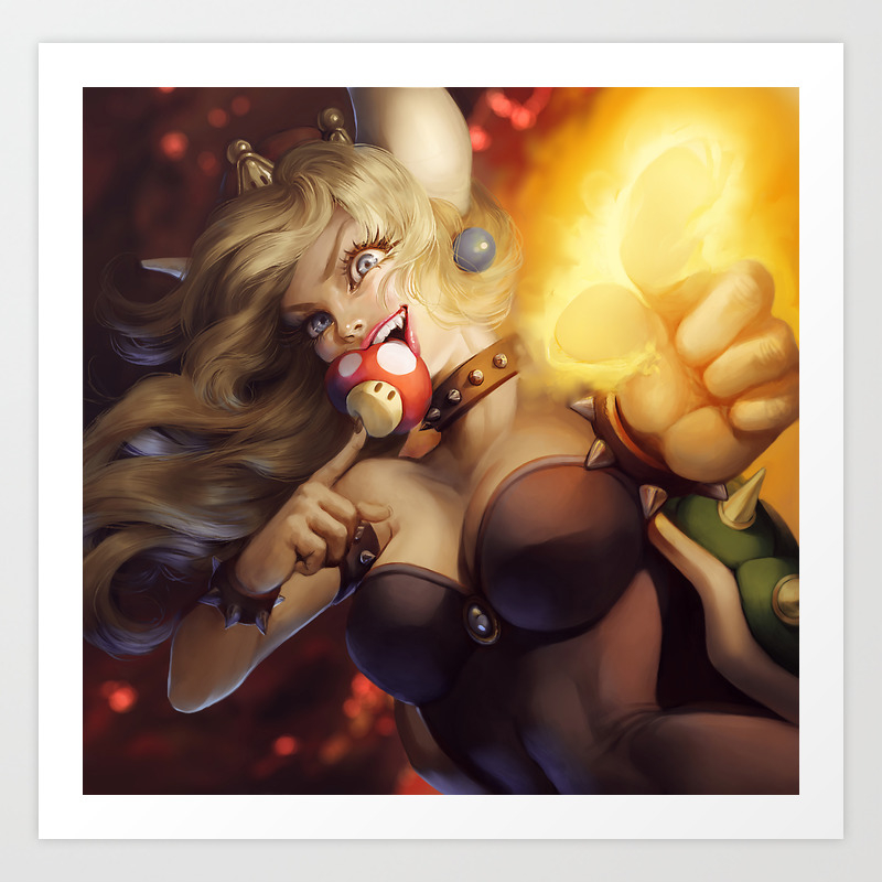 Bowsette Art Print By Nellfallcard Society6