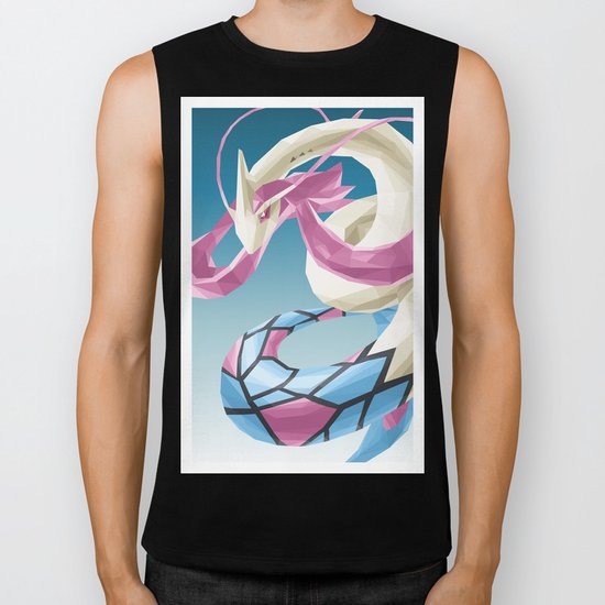 Pocket monster - Milotic the Water Snake Biker Tank