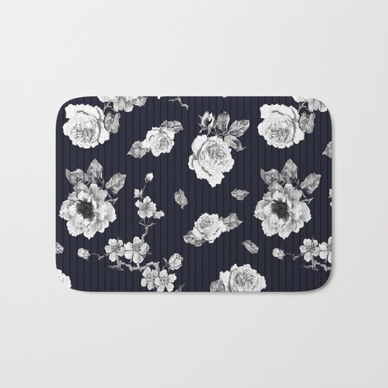 Flowers With Effect Bath Mat