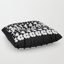 Abstract shape black white Floor Pillow