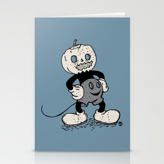 Mickey Pumpkin (desaturated) Stationery Cards