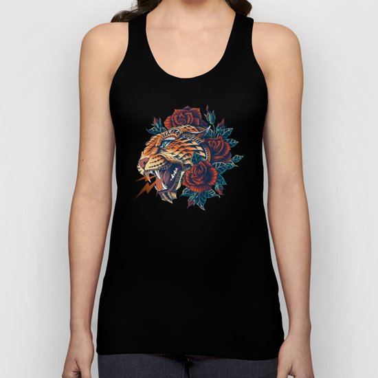 Ornate Leopard (Color Version) Unisex Tank Top