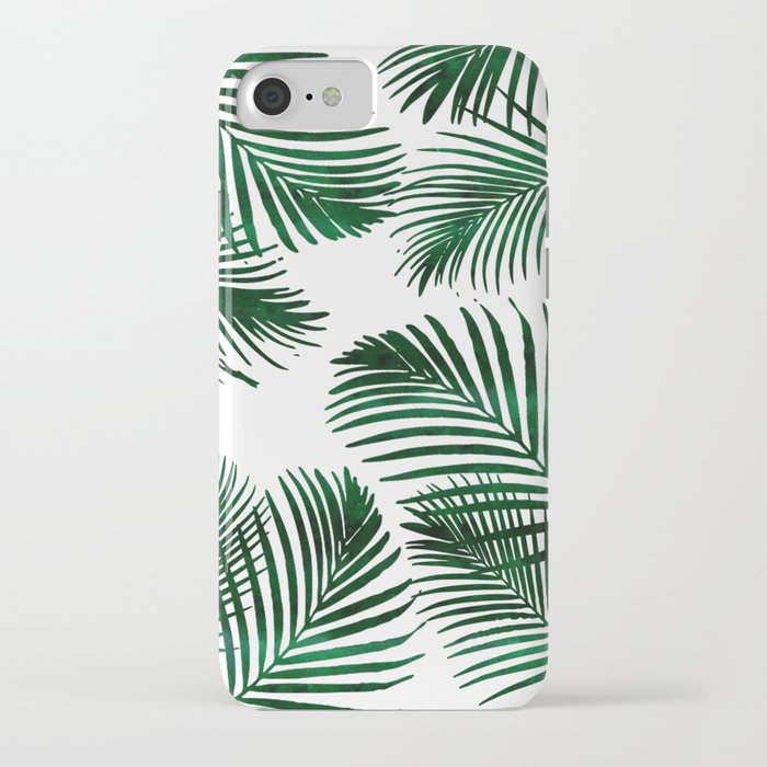 tropical palm leaf iphone case