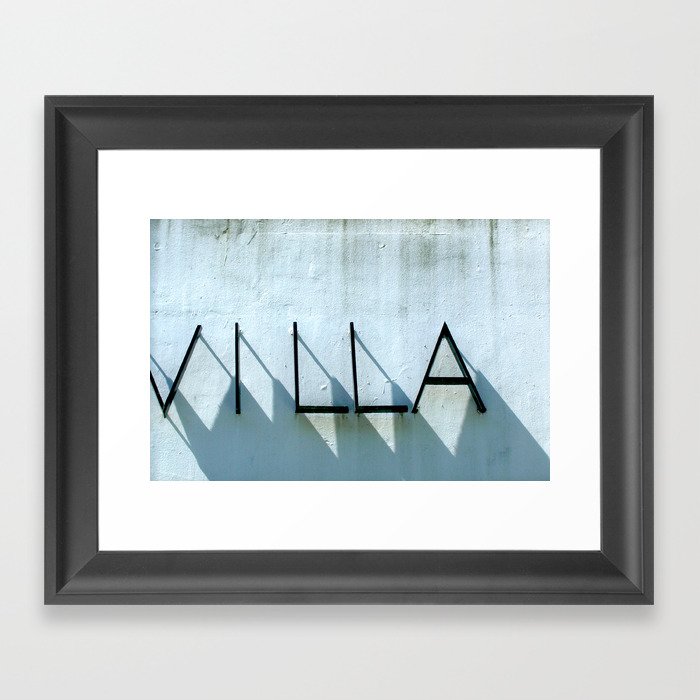 Villa Shadows Framed Art Print