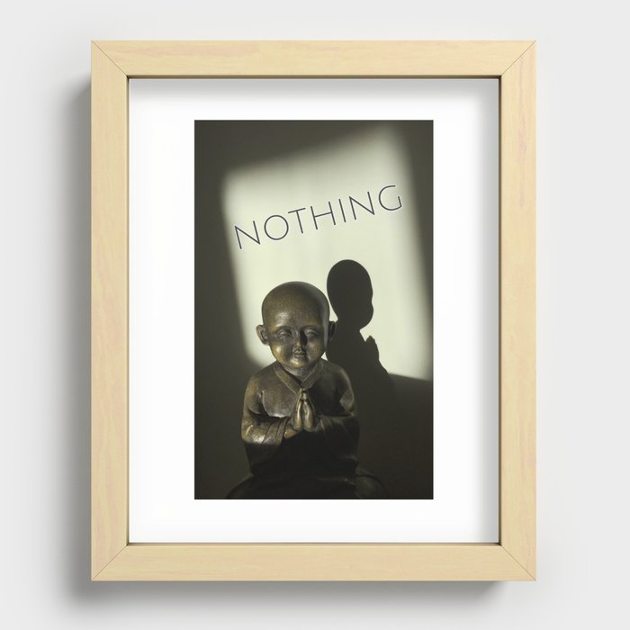 Buddha Namaste - Nothing is where everything begins Recessed Framed Print
